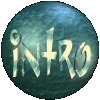 A blue sphere that says intro