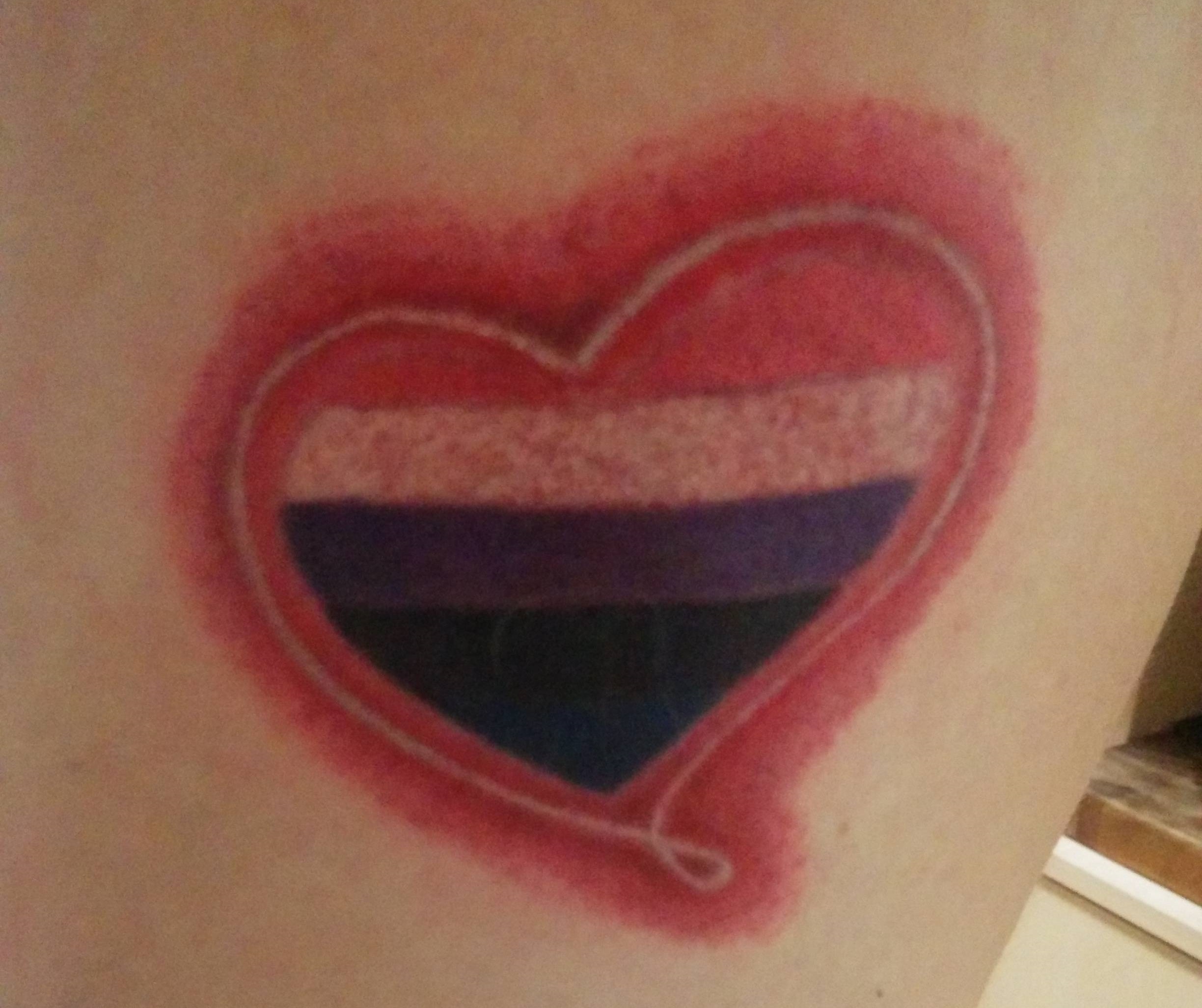 A photo of the tattoo from a more direct angle.