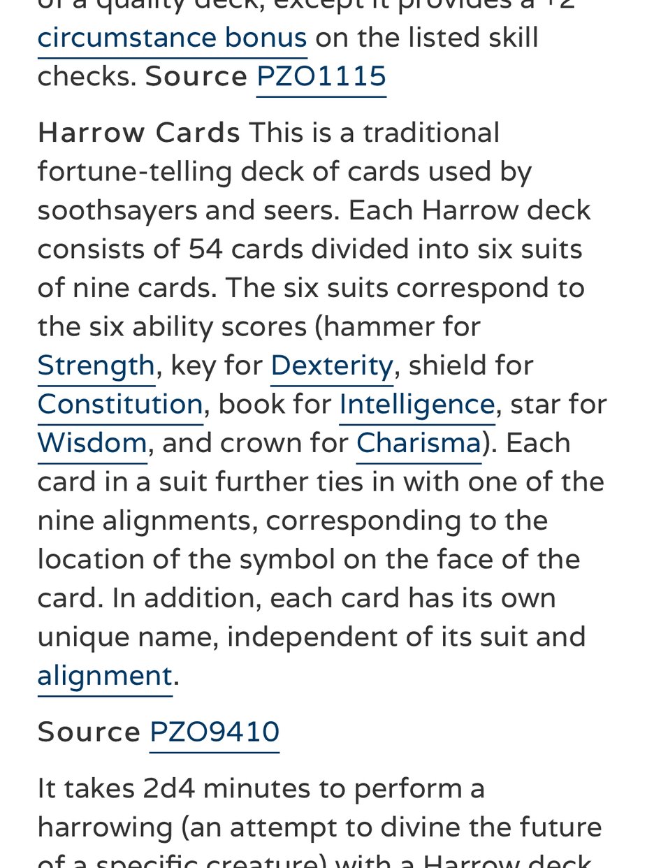 An official definition of what a harrow deck is.