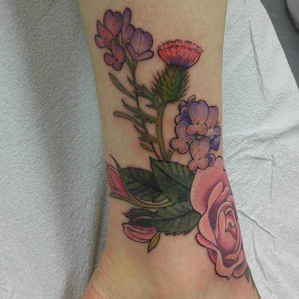 Her prairie flowers tattoo
